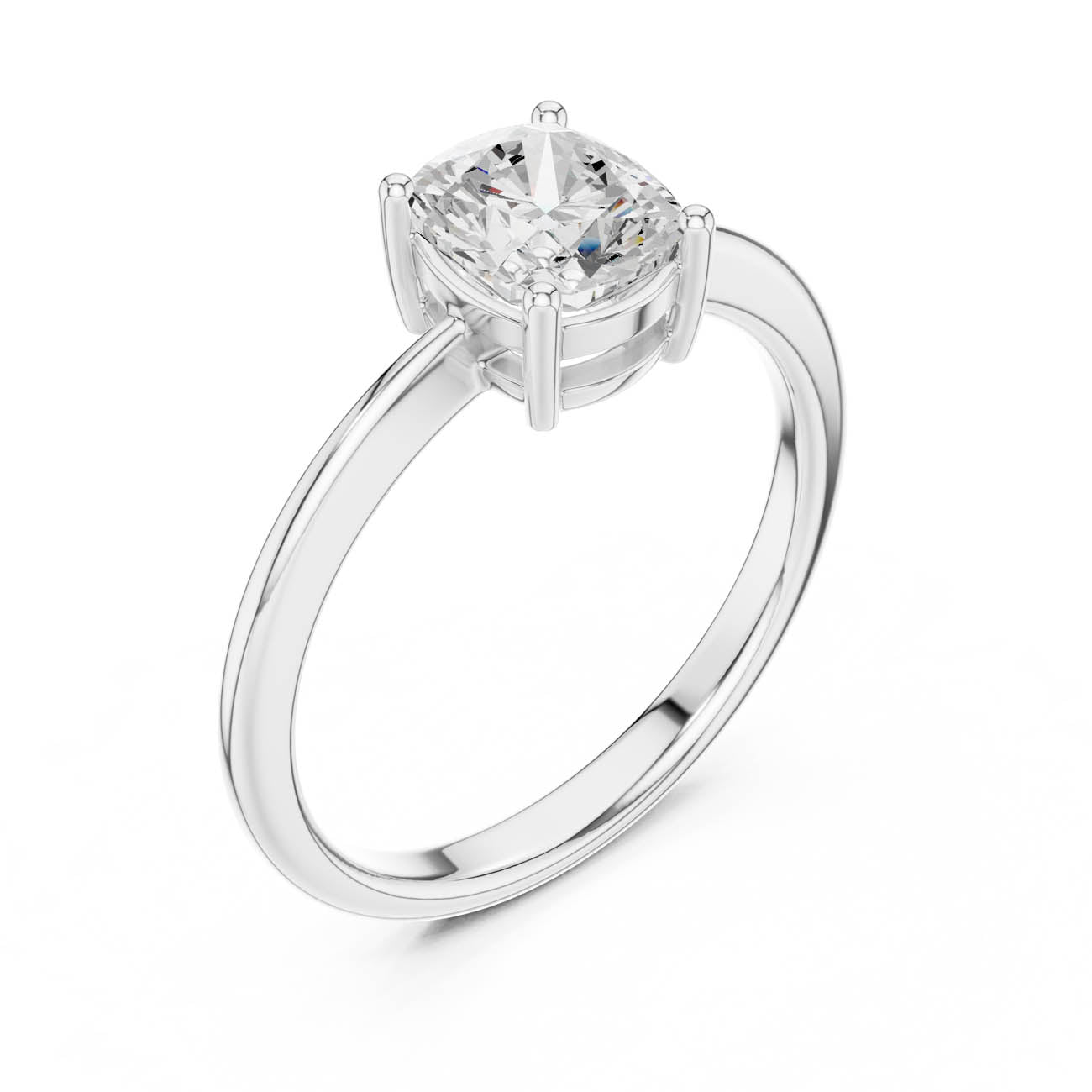 1.07 Ct. Cushion-Cut Diamond Solitaire Ring (DDLR-501) 10