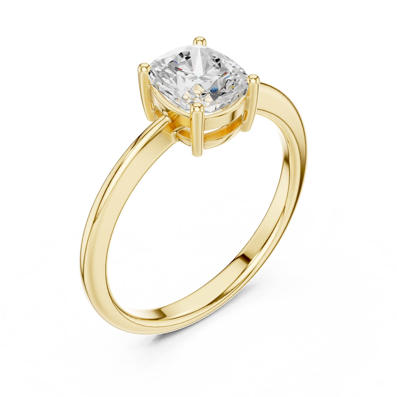 1.07 Ct. Cushion-Cut Diamond Solitaire Ring (DDLR-501)