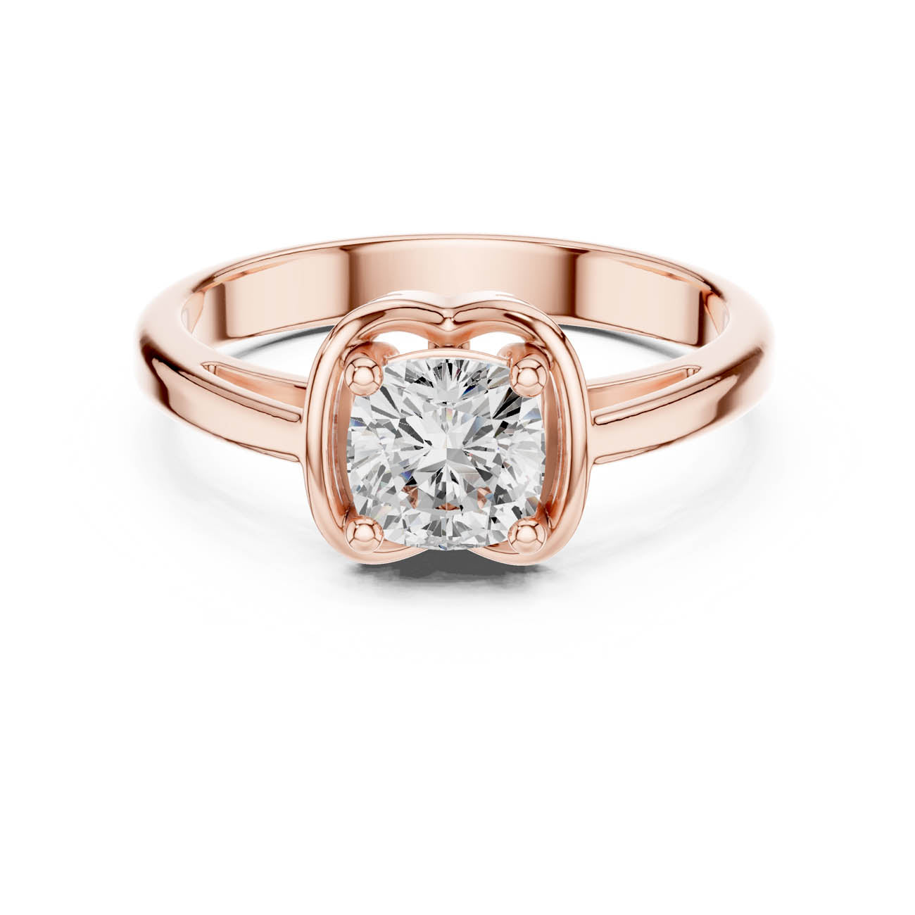 .77 Ct. Cushion-Cut Diamond Solitaire with Architectural Nested Setting (DDLR-503)