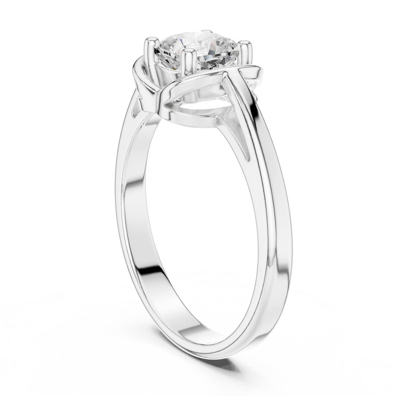 .77 Ct. Cushion-Cut Diamond Solitaire with Architectural Nested Setting (DDLR-503) 10