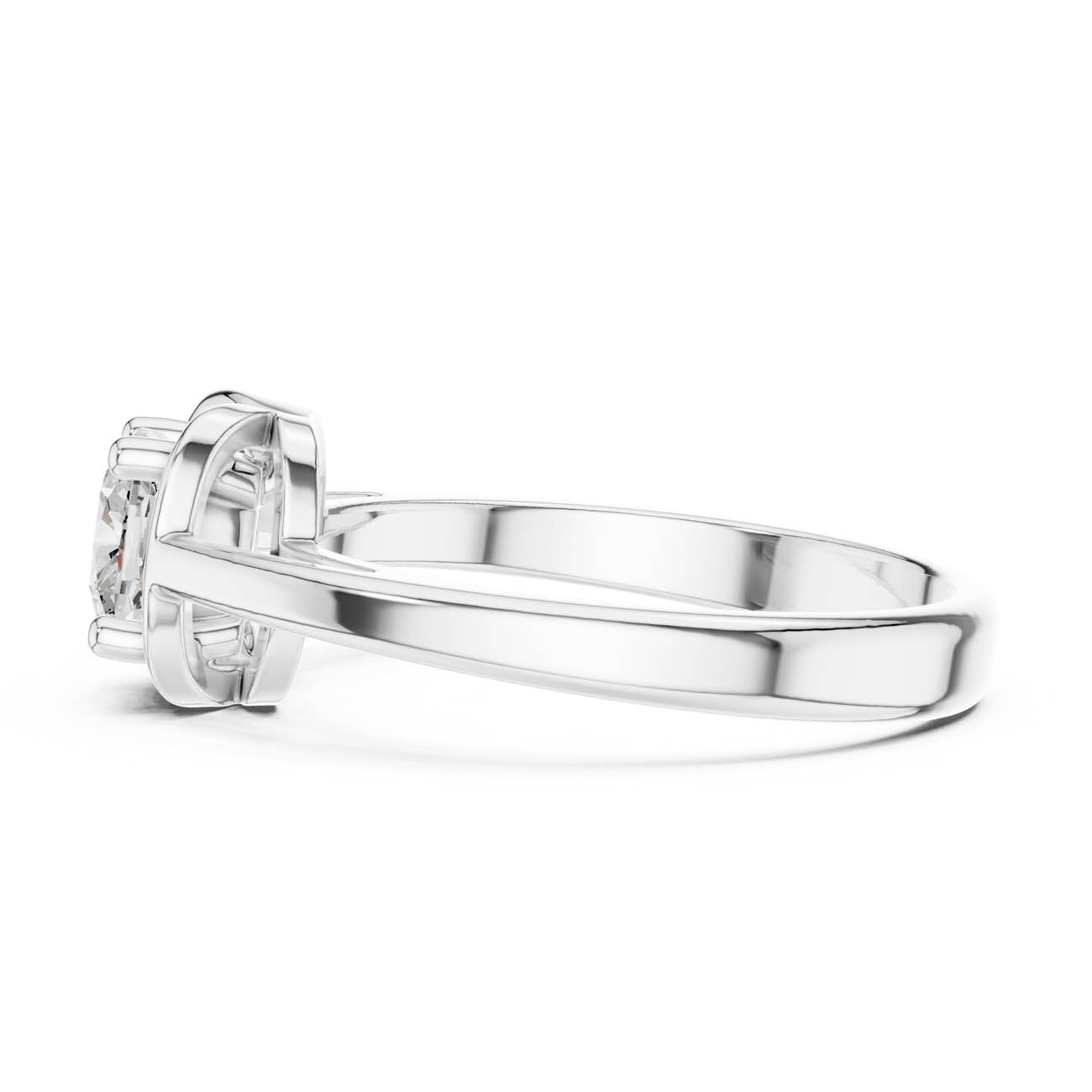 .77 Ct. Cushion-Cut Diamond Solitaire with Architectural Nested Setting (DDLR-503) 12