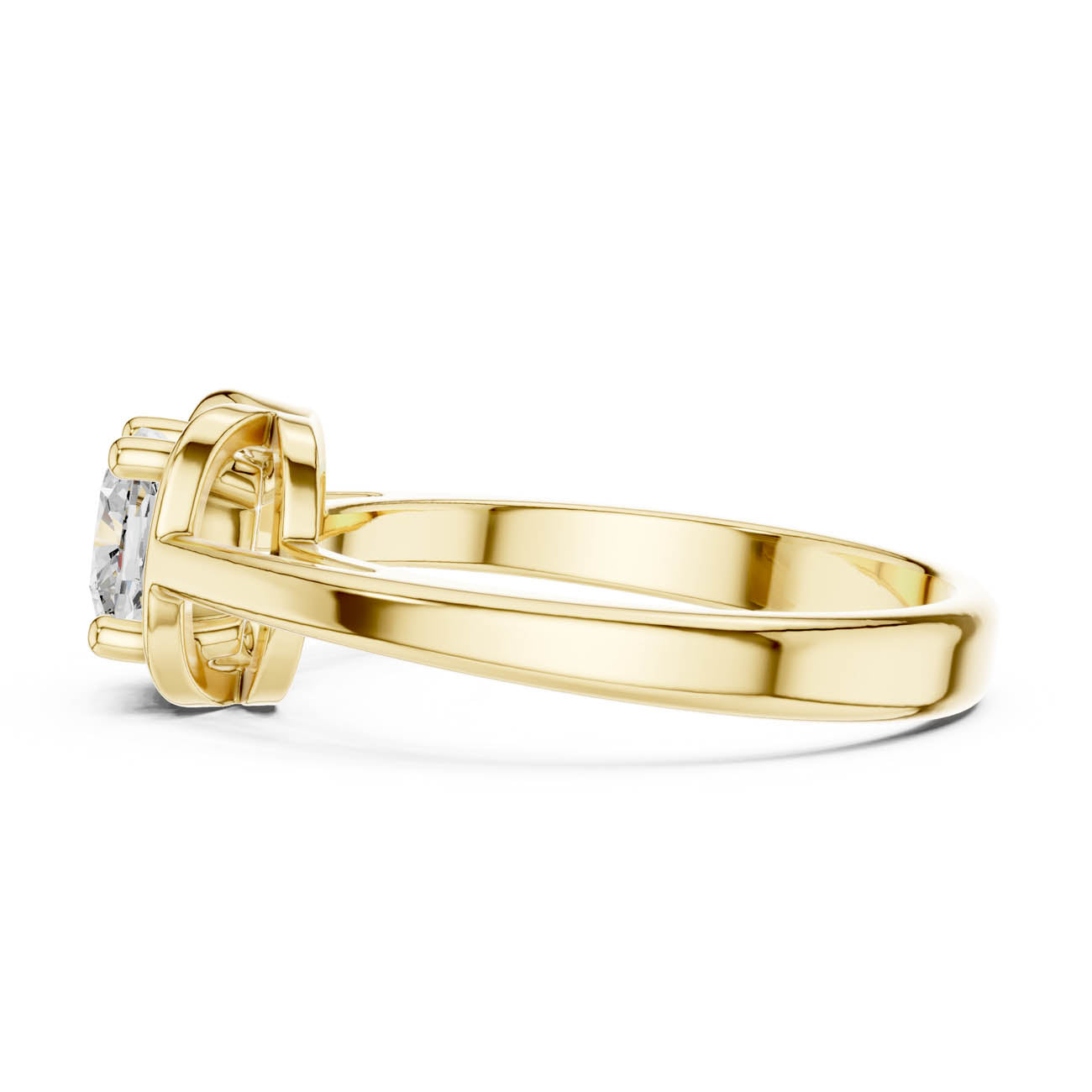 .77 Ct. Cushion-Cut Diamond Solitaire with Architectural Nested Setting (DDLR-503) 4