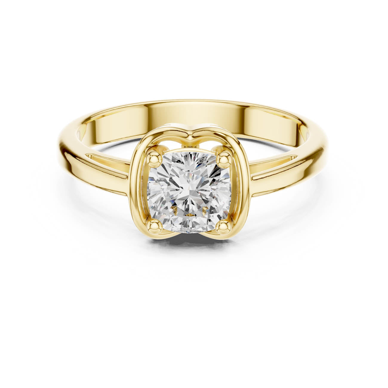 .77 Ct. Cushion-Cut Diamond Solitaire with Architectural Nested Setting (DDLR-503) 5