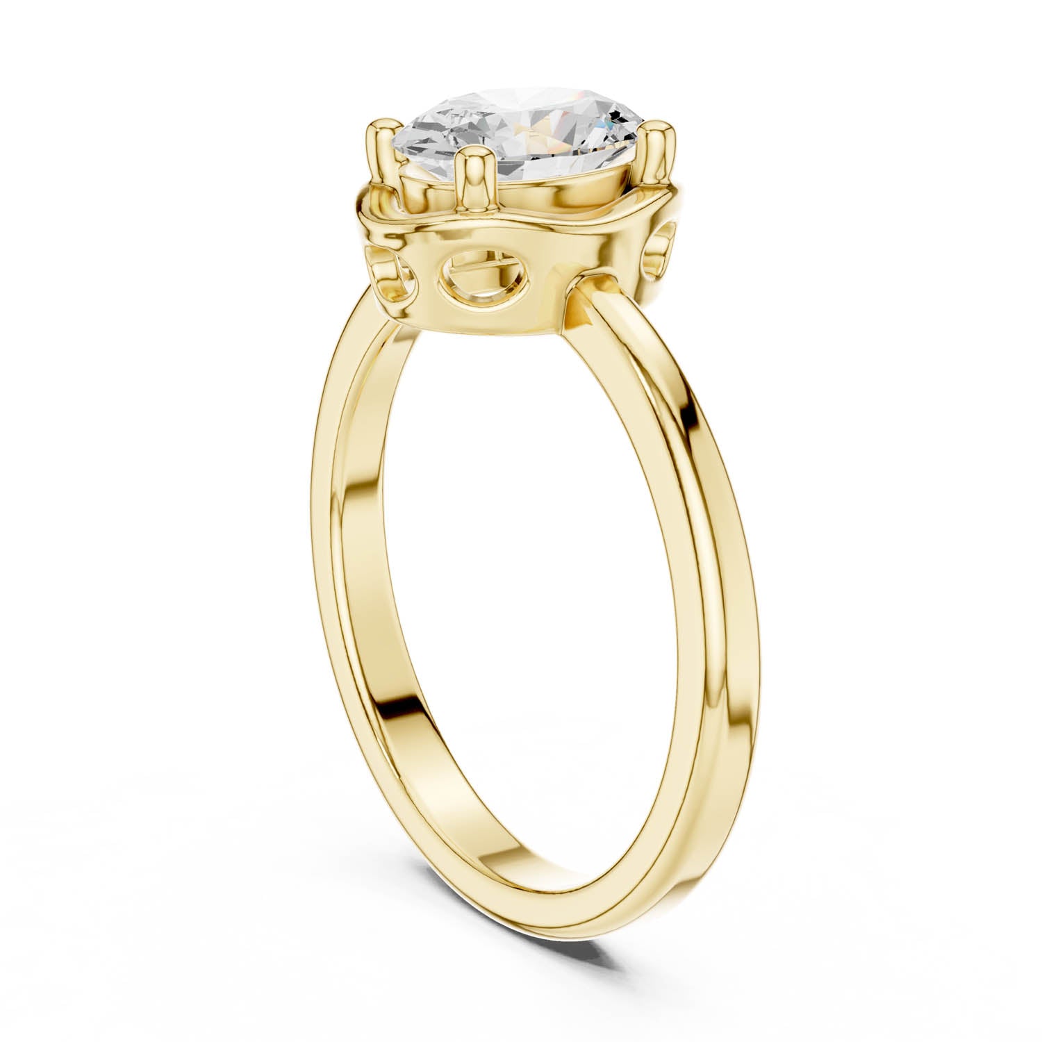1.02 Ct. Oval Diamond Solitaire Ring with Four-Prong Setting (DDLR-504) 8