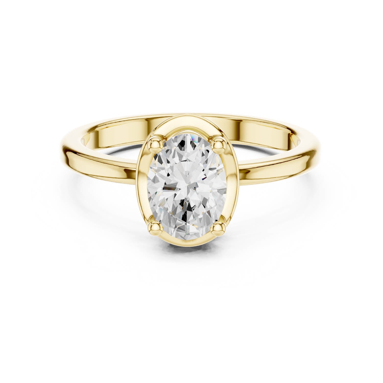1.02 Ct. Oval Diamond Solitaire Ring with Four-Prong Setting (DDLR-504) 11
