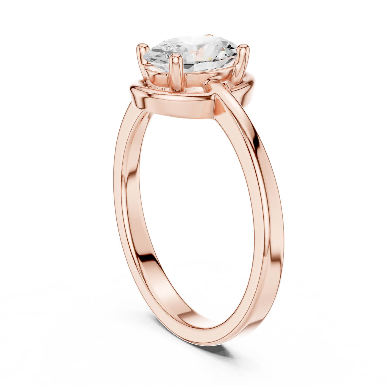 .94 Ct. Oval-Cut Diamond Solitaire with Architectural Nested Setting (DDLR-508) 6