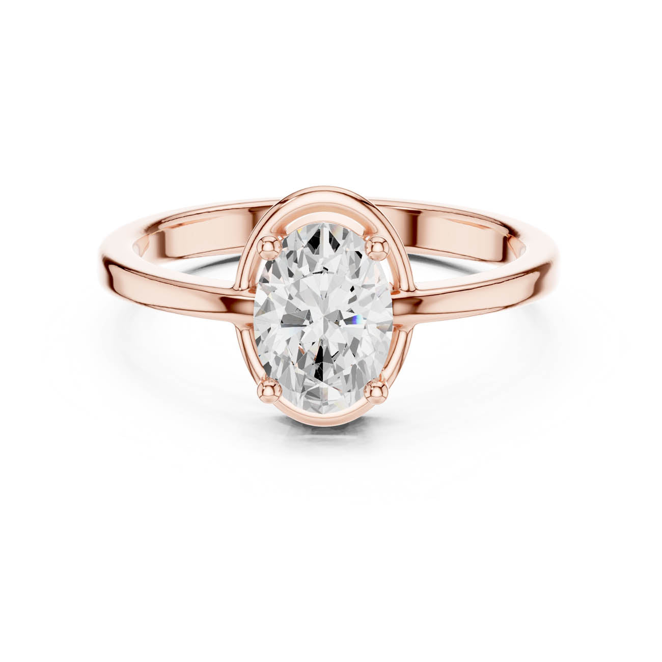 .94 Ct. Oval-Cut Diamond Solitaire with Architectural Nested Setting (DDLR-508)