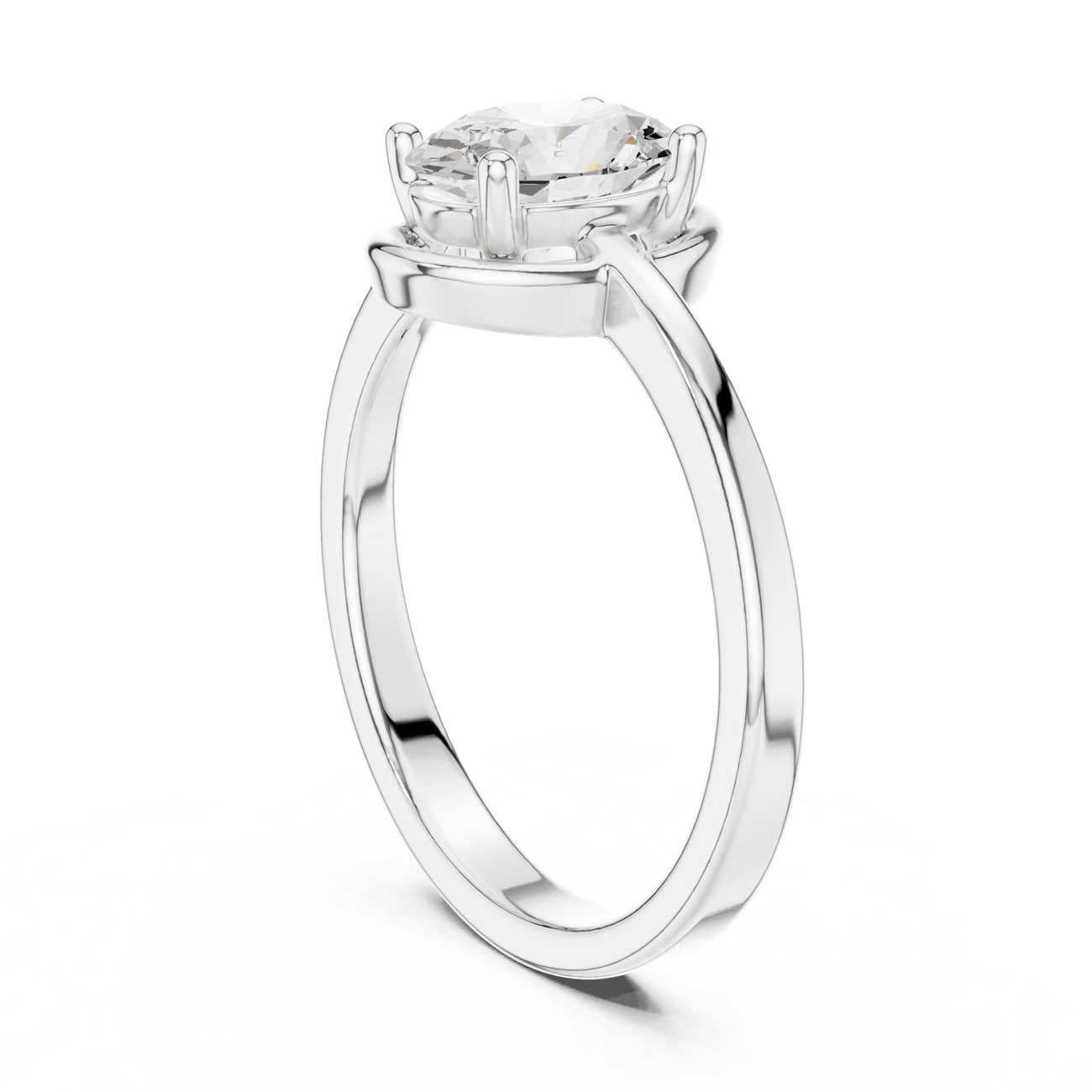 .94 Ct. Oval-Cut Diamond Solitaire with Architectural Nested Setting (DDLR-508) 5