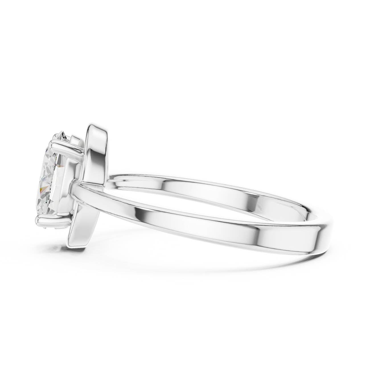 .94 Ct. Oval-Cut Diamond Solitaire with Architectural Nested Setting (DDLR-508) 12