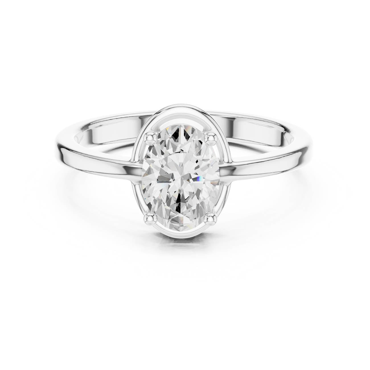 .94 Ct. Oval-Cut Diamond Solitaire with Architectural Nested Setting (DDLR-508)