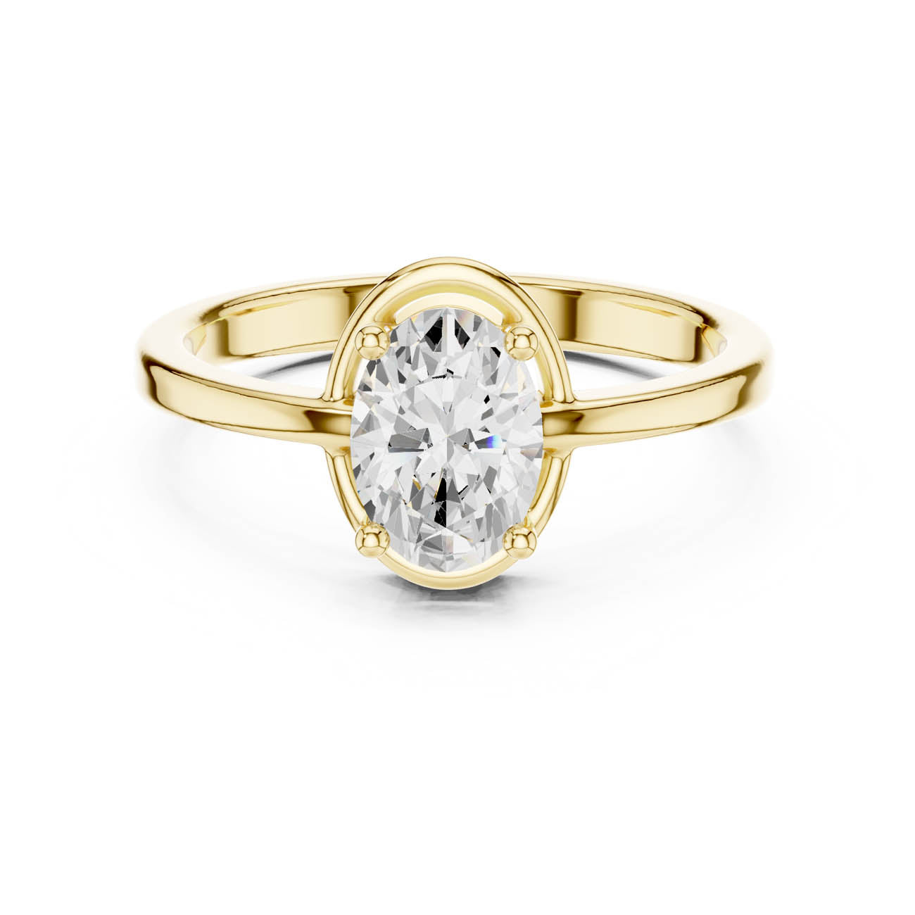 .94 Ct. Oval-Cut Diamond Solitaire with Architectural Nested Setting (DDLR-508) 3