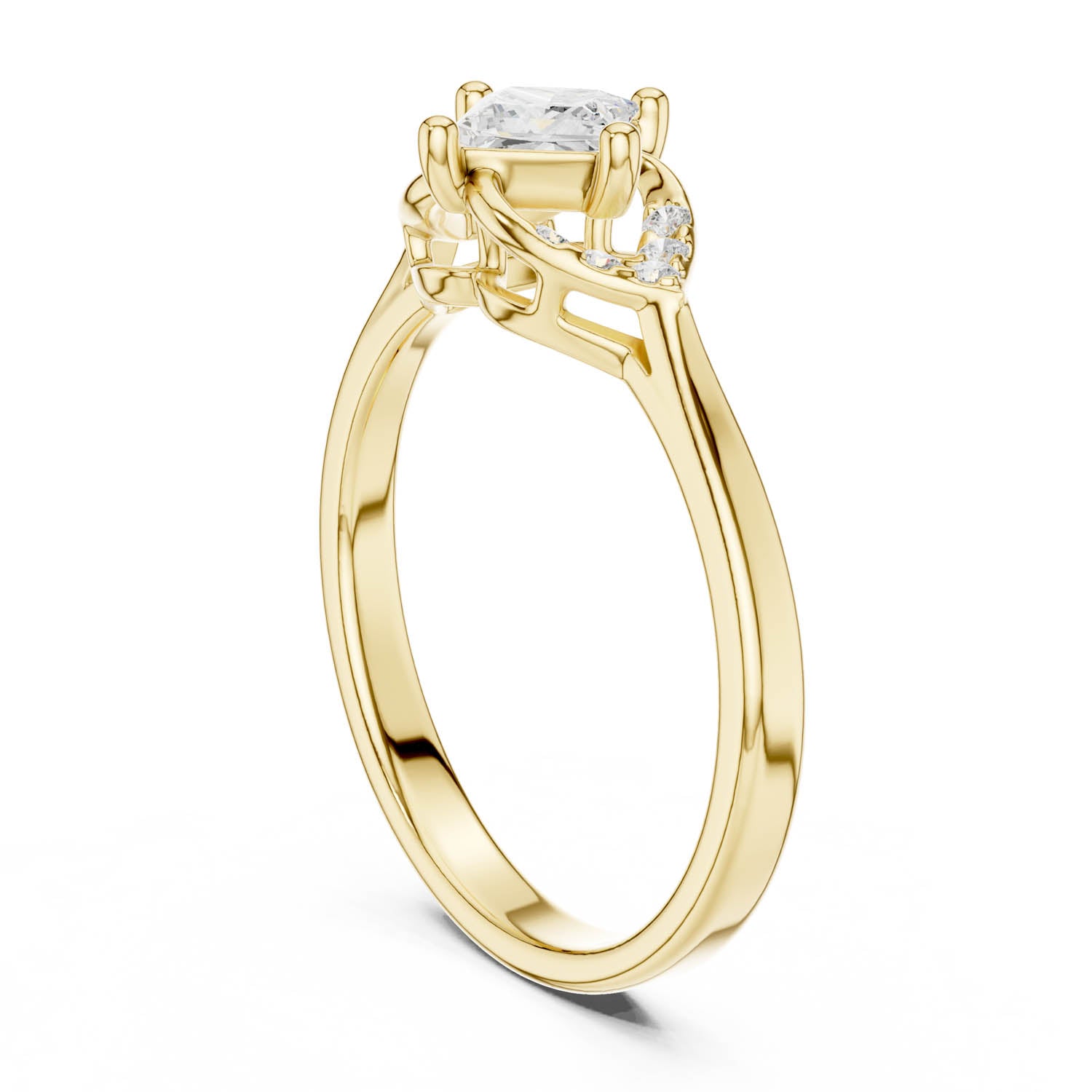 .47 Ct. Princess Cut Diamond Ring with Side Accents (DDLR-515) 6