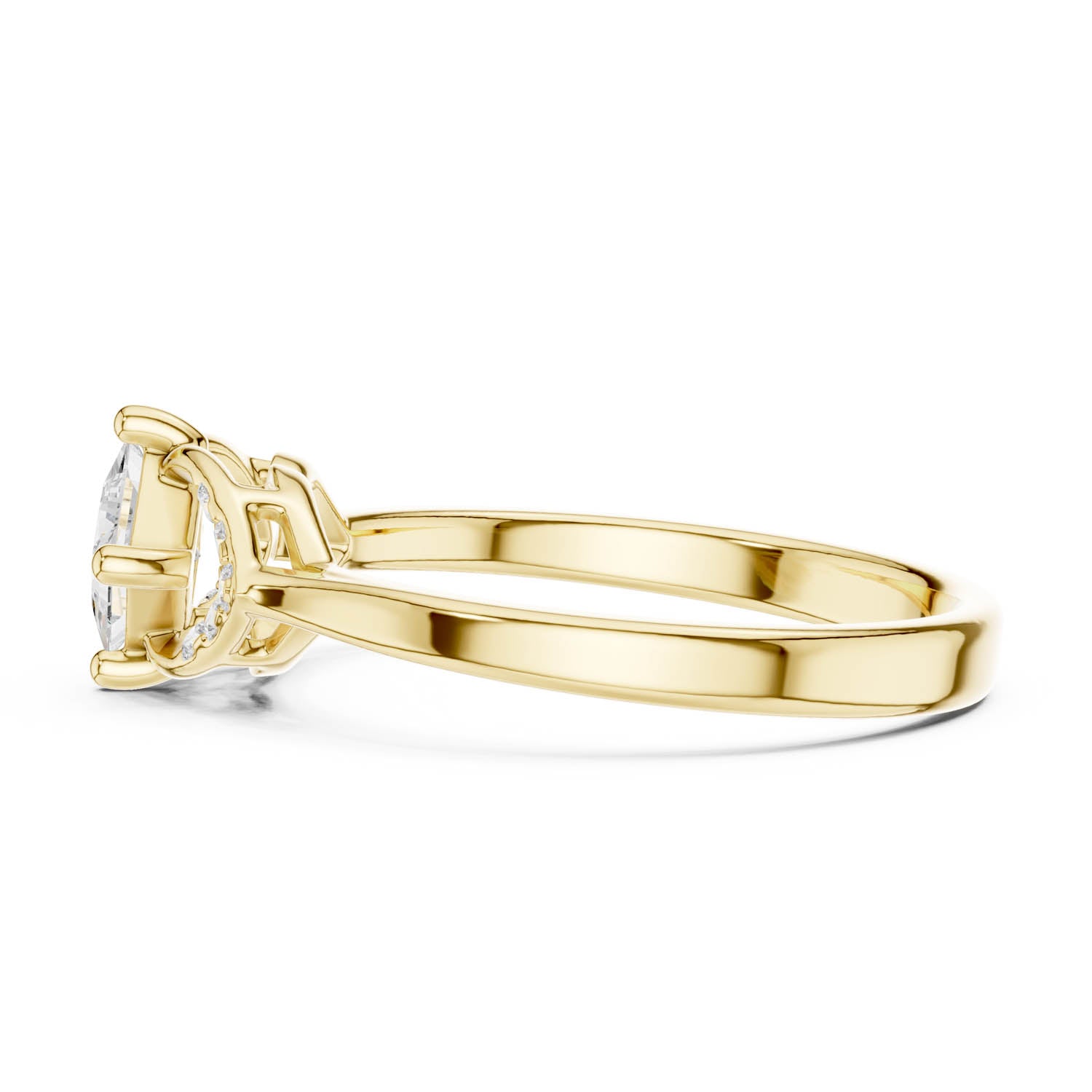.47 Ct. Princess Cut Diamond Ring with Side Accents (DDLR-515) 7