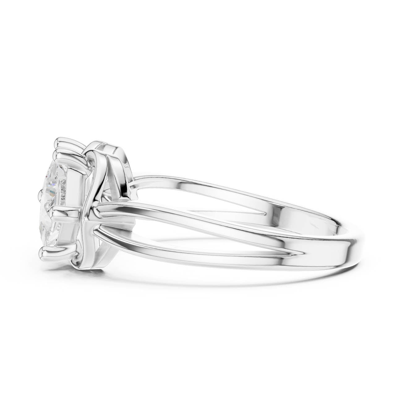 .93 Ct. Princess-Cut Two-Stone Tiered Duo Ring (DDLR-516) 12