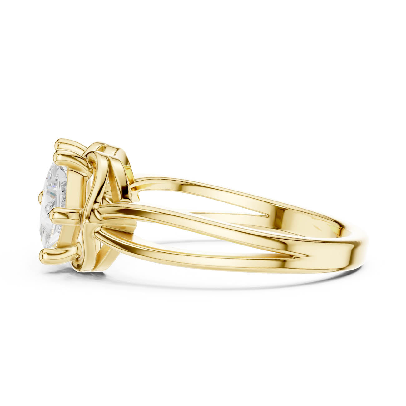 .93 Ct. Princess-Cut Two-Stone Tiered Duo Ring (DDLR-516) 4