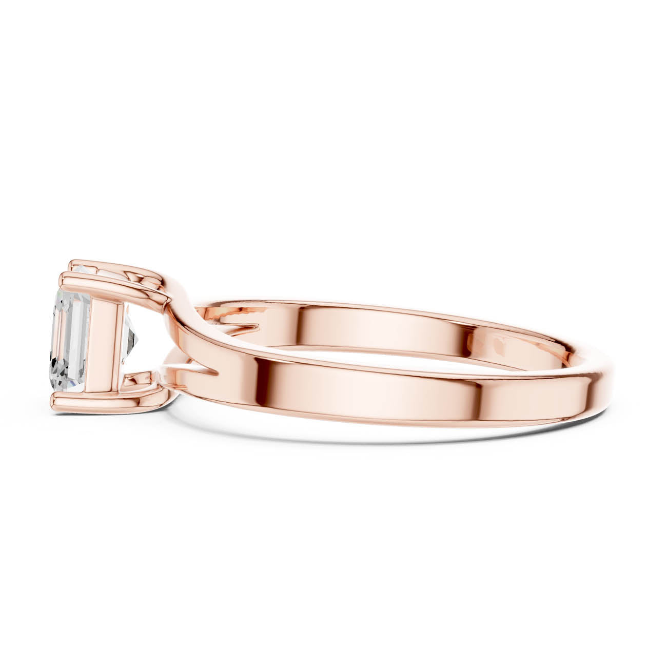 .88 Ct. Asscher-Cut Diamond Solitaire with Split-Shank Band (DDLR-521) 12