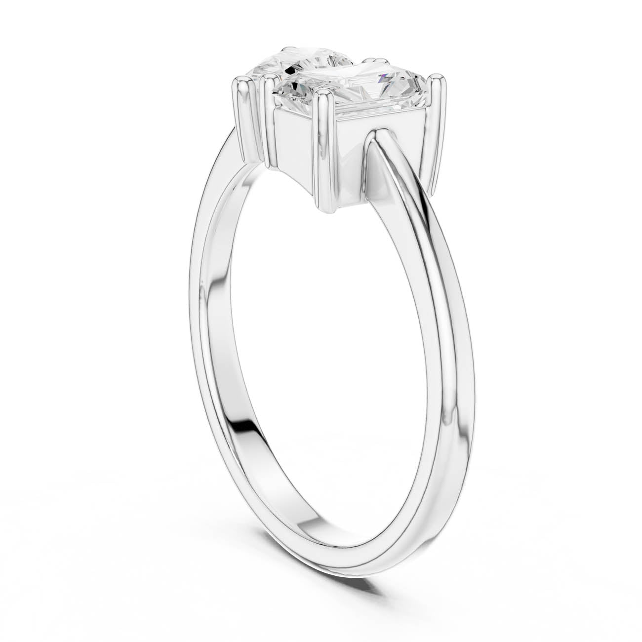 1.14 Ct. Pear and Radiant-Cut Two-Stone Duo Ring (DDLR-526) 10