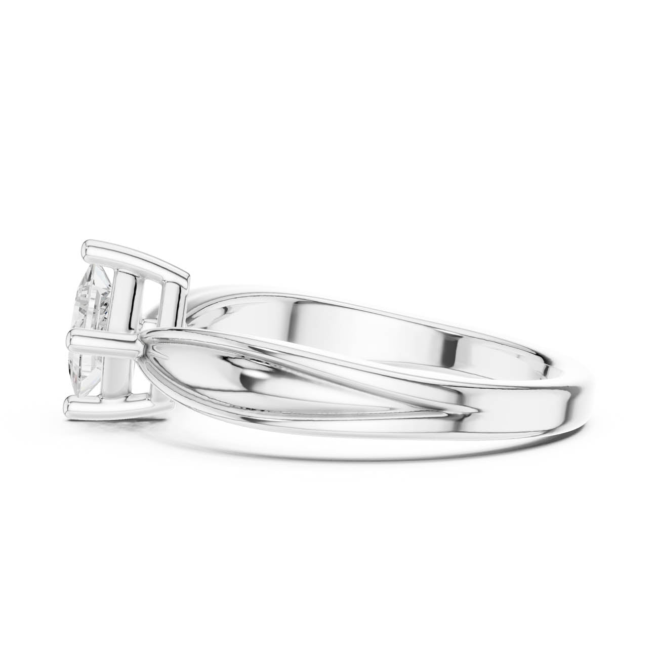 .64 Ct. Princess Cut Diamond Ring with Split Shank (DDLR-527) 12