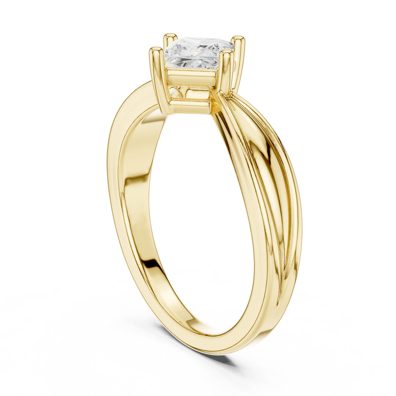 .64 Ct. Princess Cut Diamond Ring with Split Shank (DDLR-527) 3