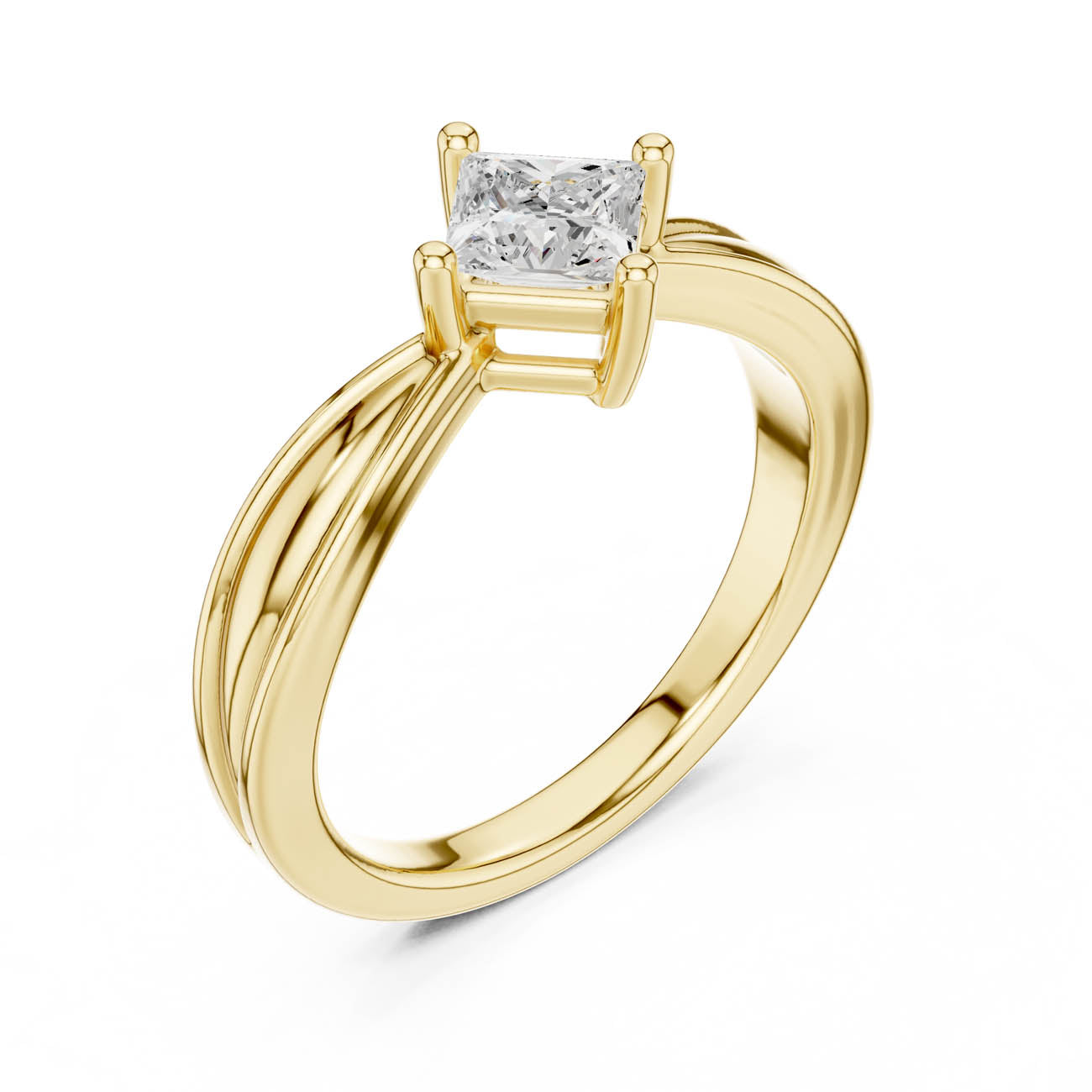 .64 Ct. Princess Cut Diamond Ring with Split Shank (DDLR-527)