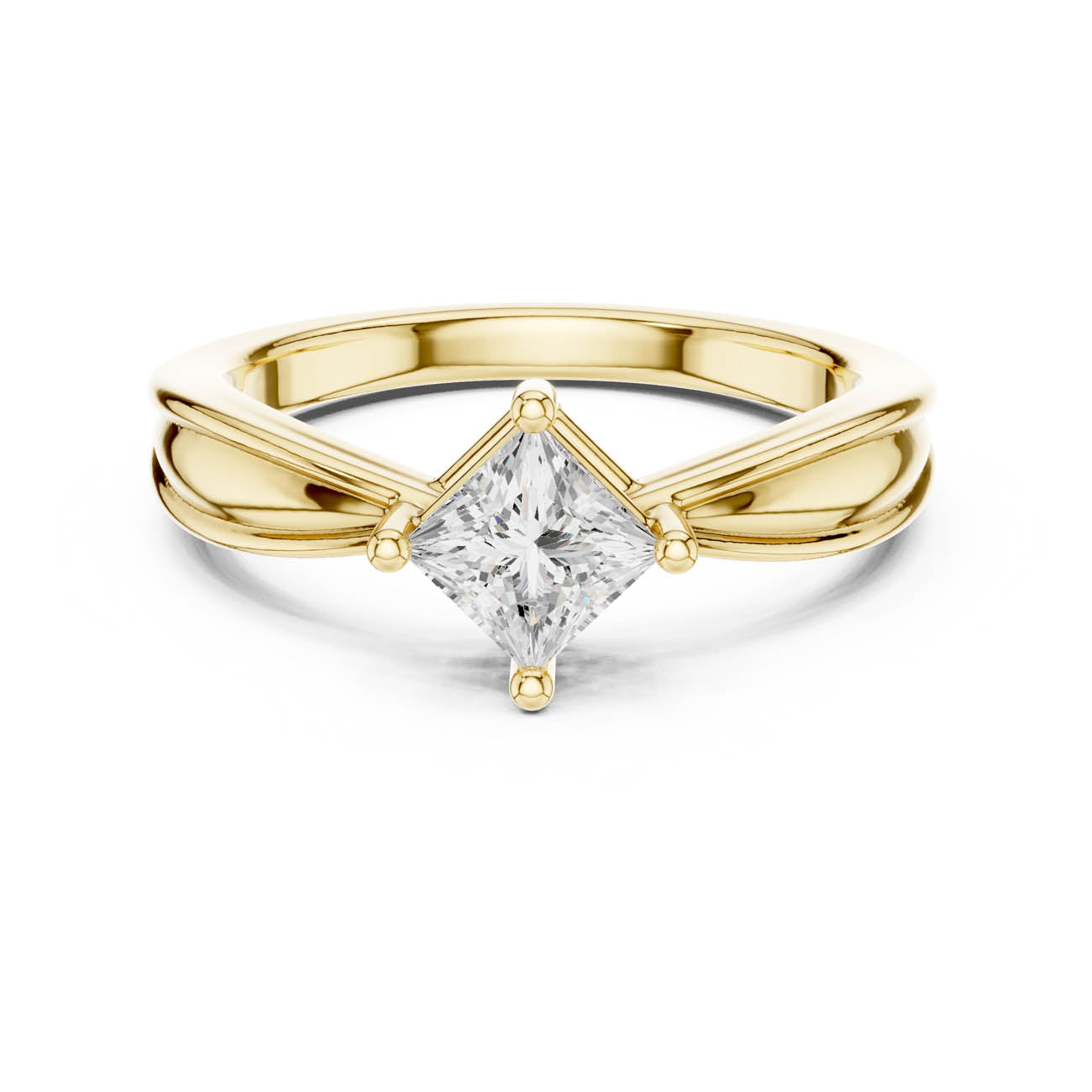 .64 Ct. Princess Cut Diamond Ring with Split Shank (DDLR-527) 5
