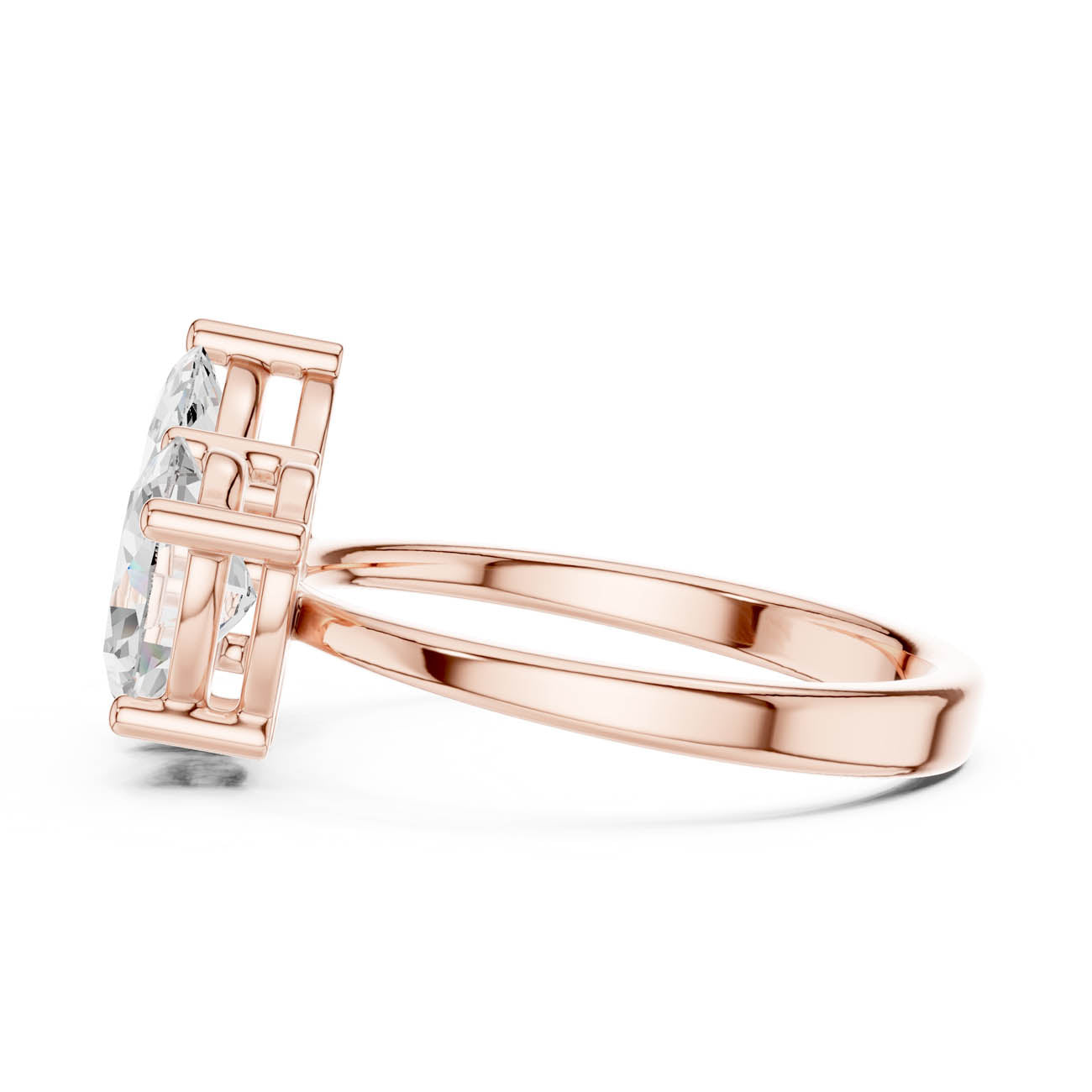 2.03 Ct. Marquise and Oval-Cut Two-Stone Duo Ring (DDLR-532) 11