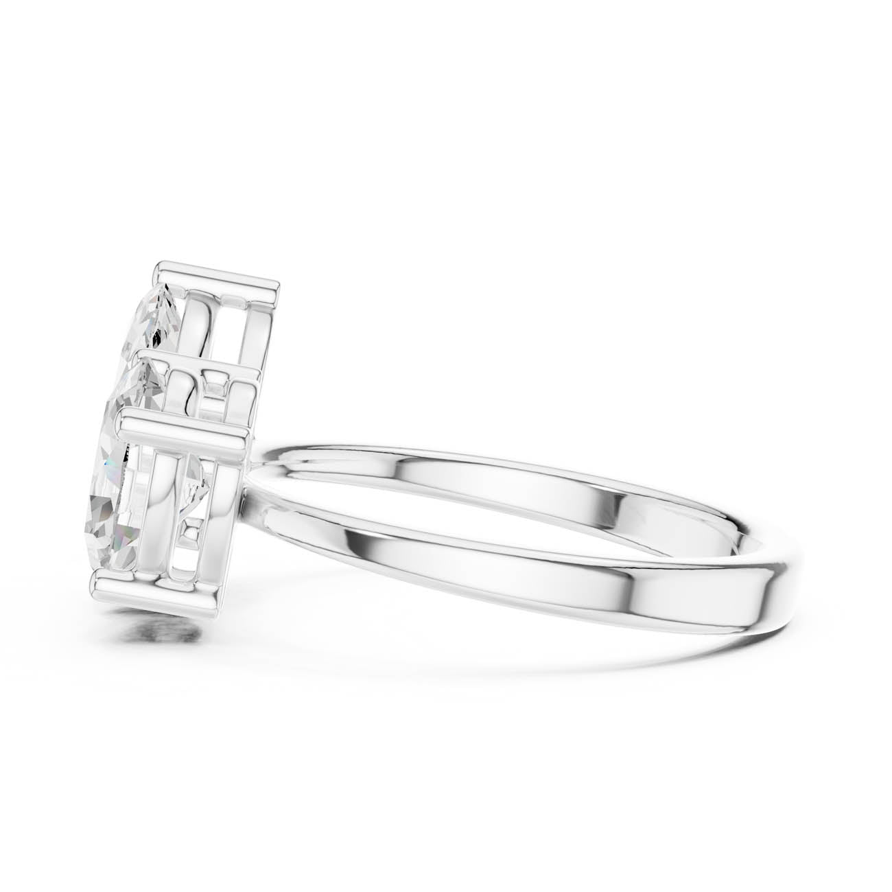 2.03 Ct. Marquise and Oval-Cut Two-Stone Duo Ring (DDLR-532) 12