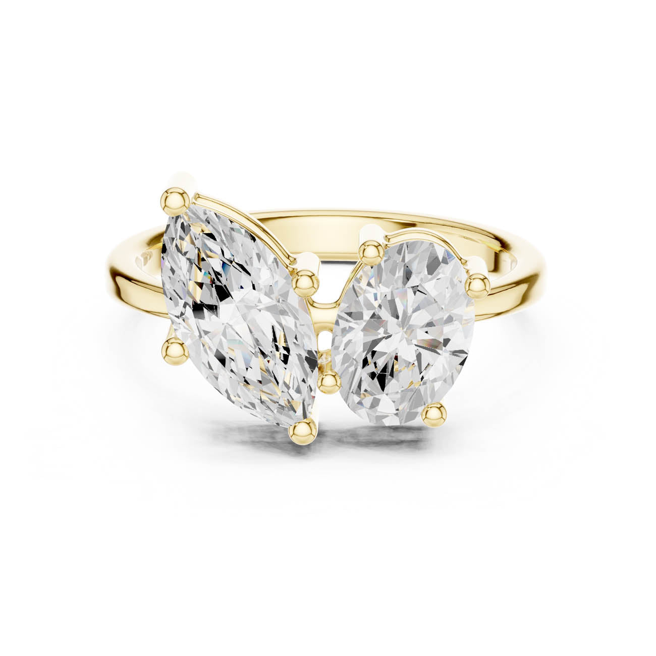 2.03 Ct. Marquise and Oval-Cut Two-Stone Duo Ring (DDLR-532) 5