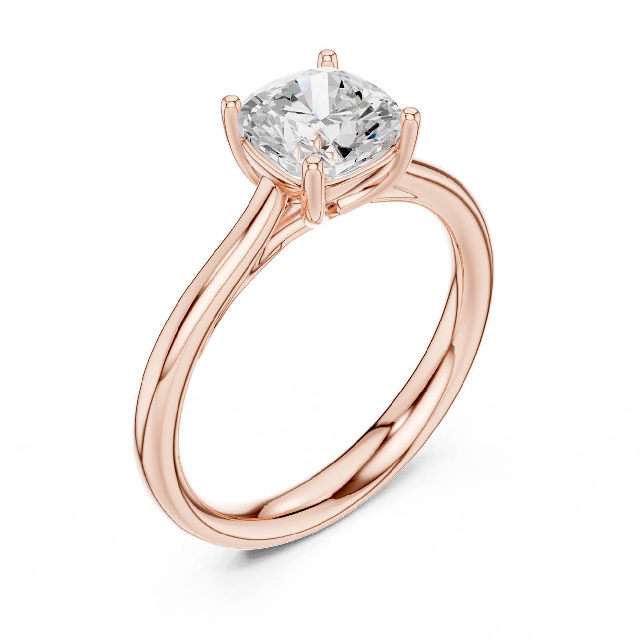 1.12 Ct. Cushion-Cut Diamond Solitaire Ring (DDLR-536) 6