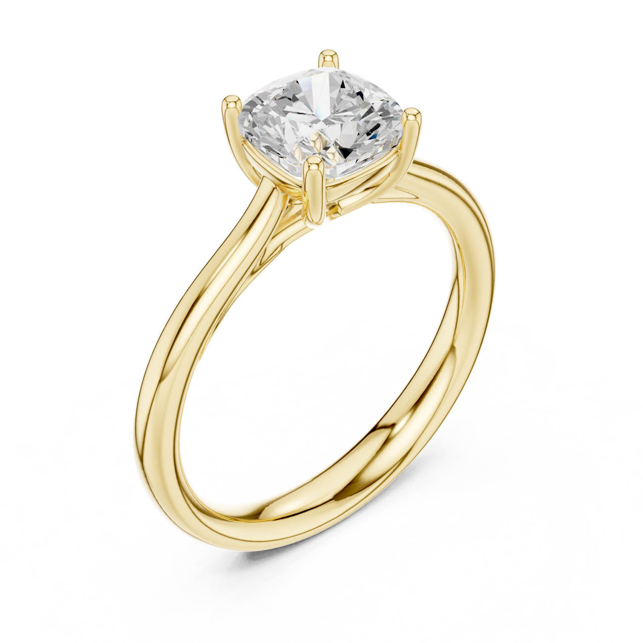 1.12 Ct. Cushion-Cut Diamond Solitaire Ring (DDLR-536)