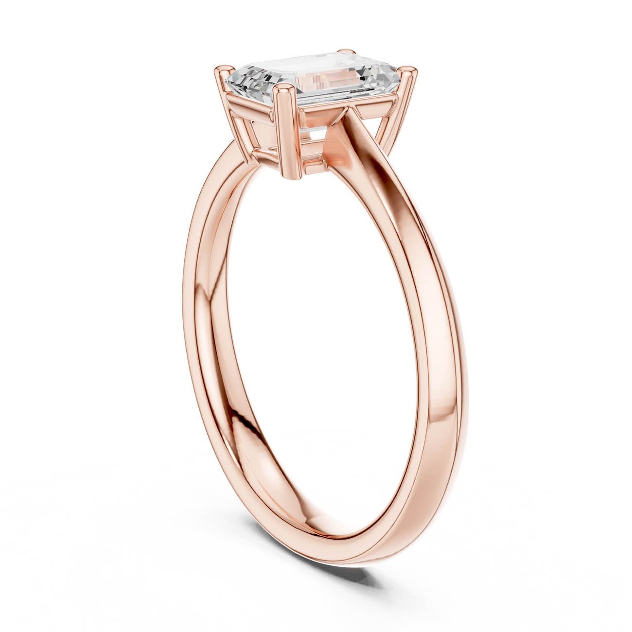 1.02 Ct. Emerald-Cut Diamond Solitaire Ring (DDLR-537) 8