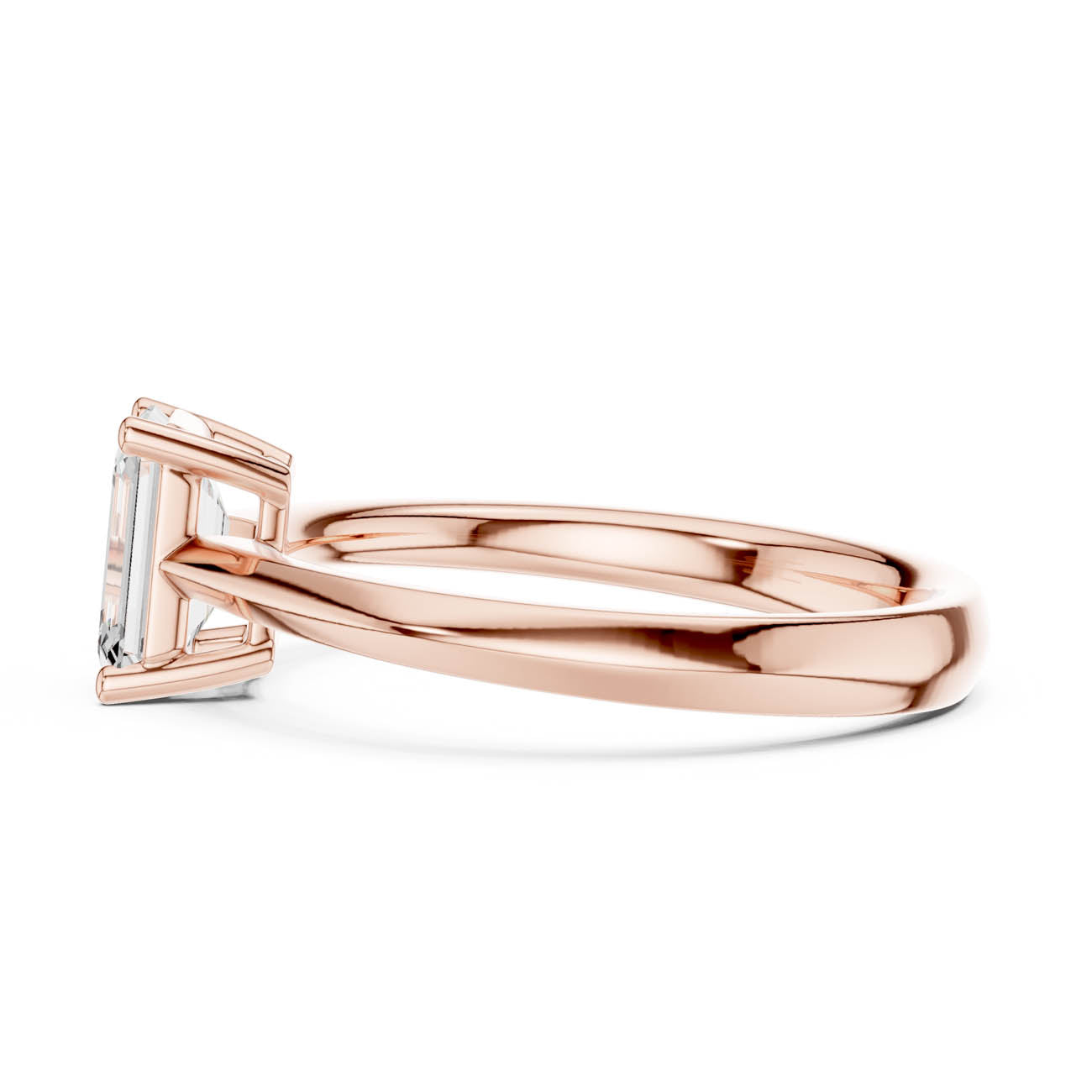 1.02 Ct. Emerald-Cut Diamond Solitaire Ring (DDLR-537) 9