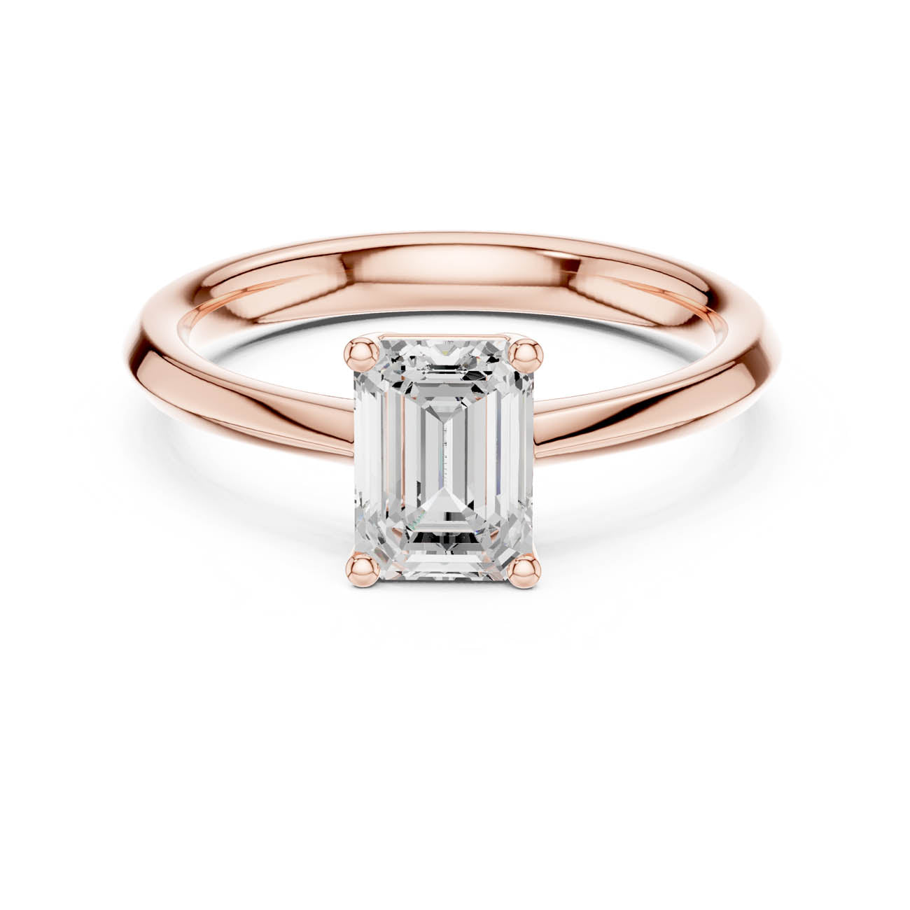 1.02 Ct. Emerald-Cut Diamond Solitaire Ring (DDLR-537) 7