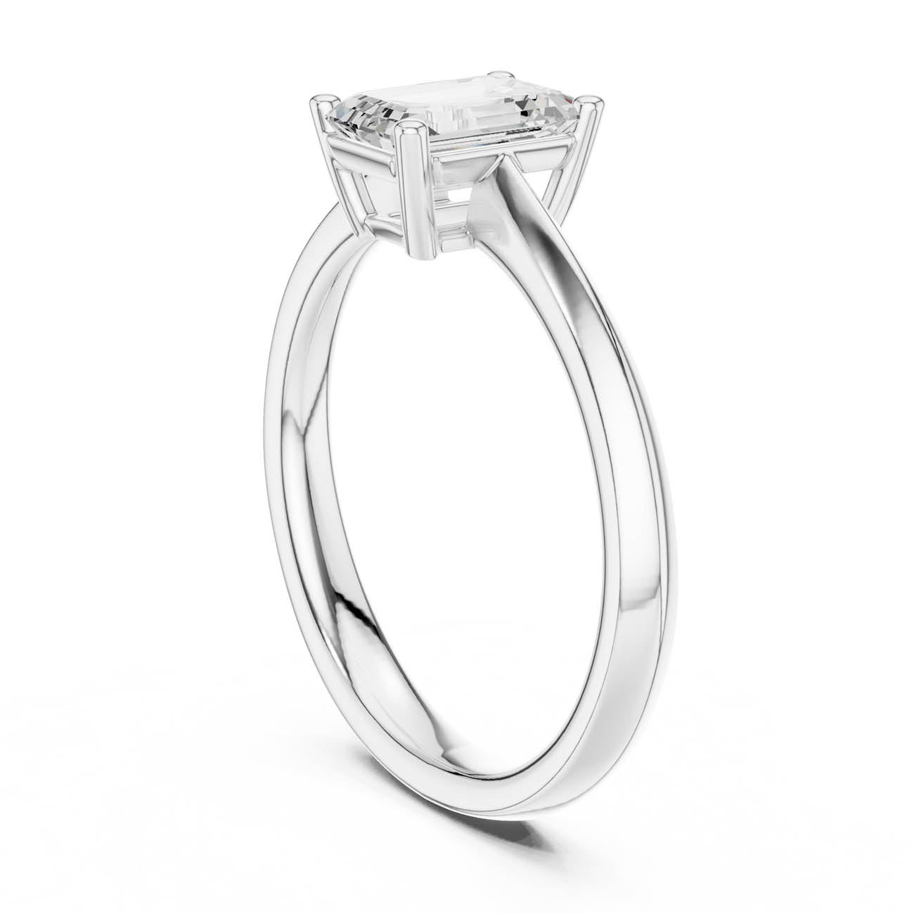 1.02 Ct. Emerald-Cut Diamond Solitaire Ring (DDLR-537) 10