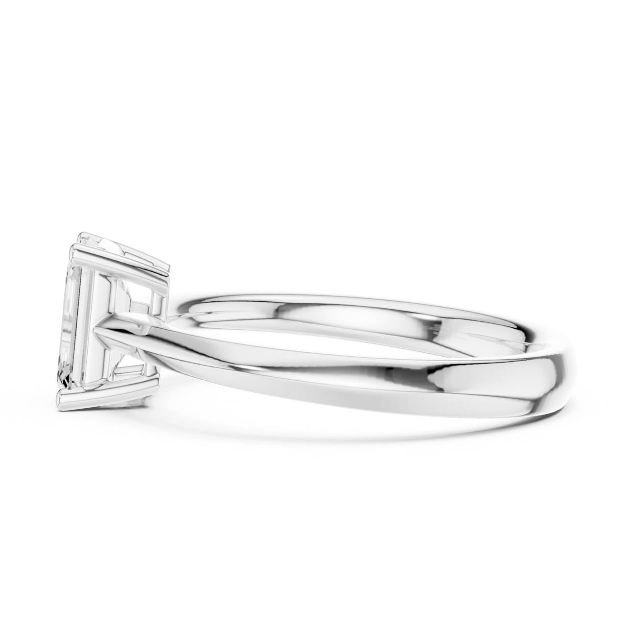 1.02 Ct. Emerald-Cut Diamond Solitaire Ring (DDLR-537) 12