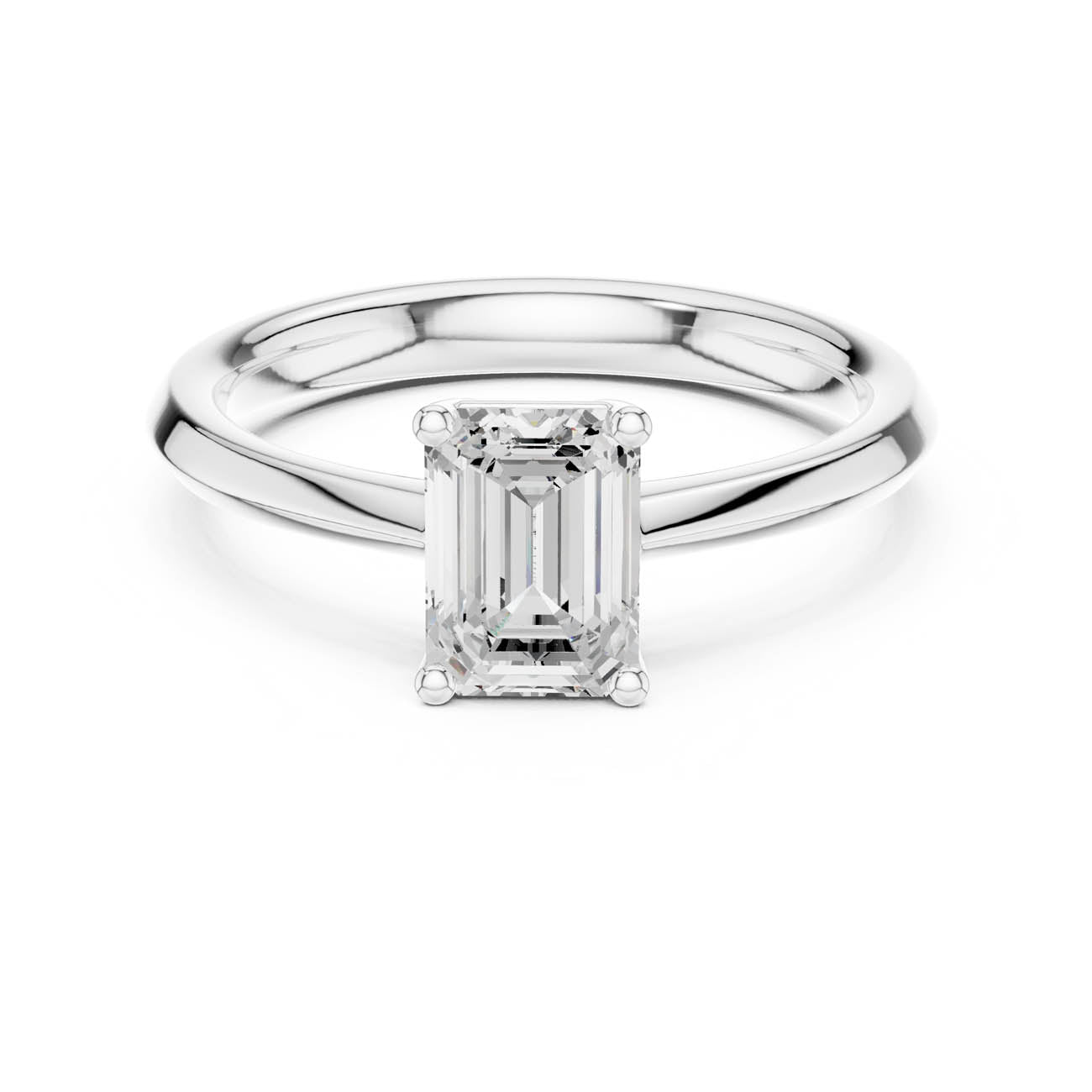 1.02 Ct. Emerald-Cut Diamond Solitaire Ring (DDLR-537)