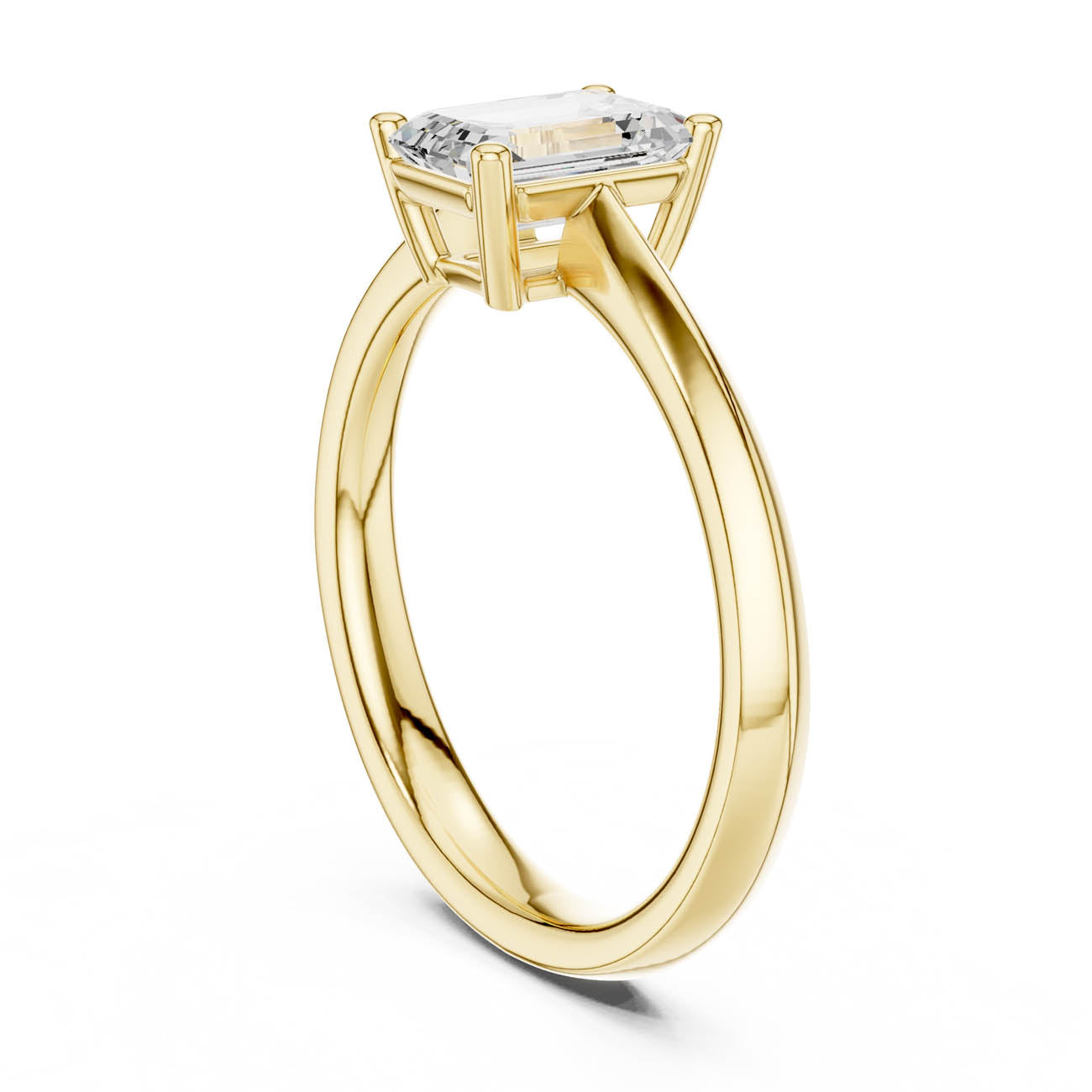 1.02 Ct. Emerald-Cut Diamond Solitaire Ring (DDLR-537) 3