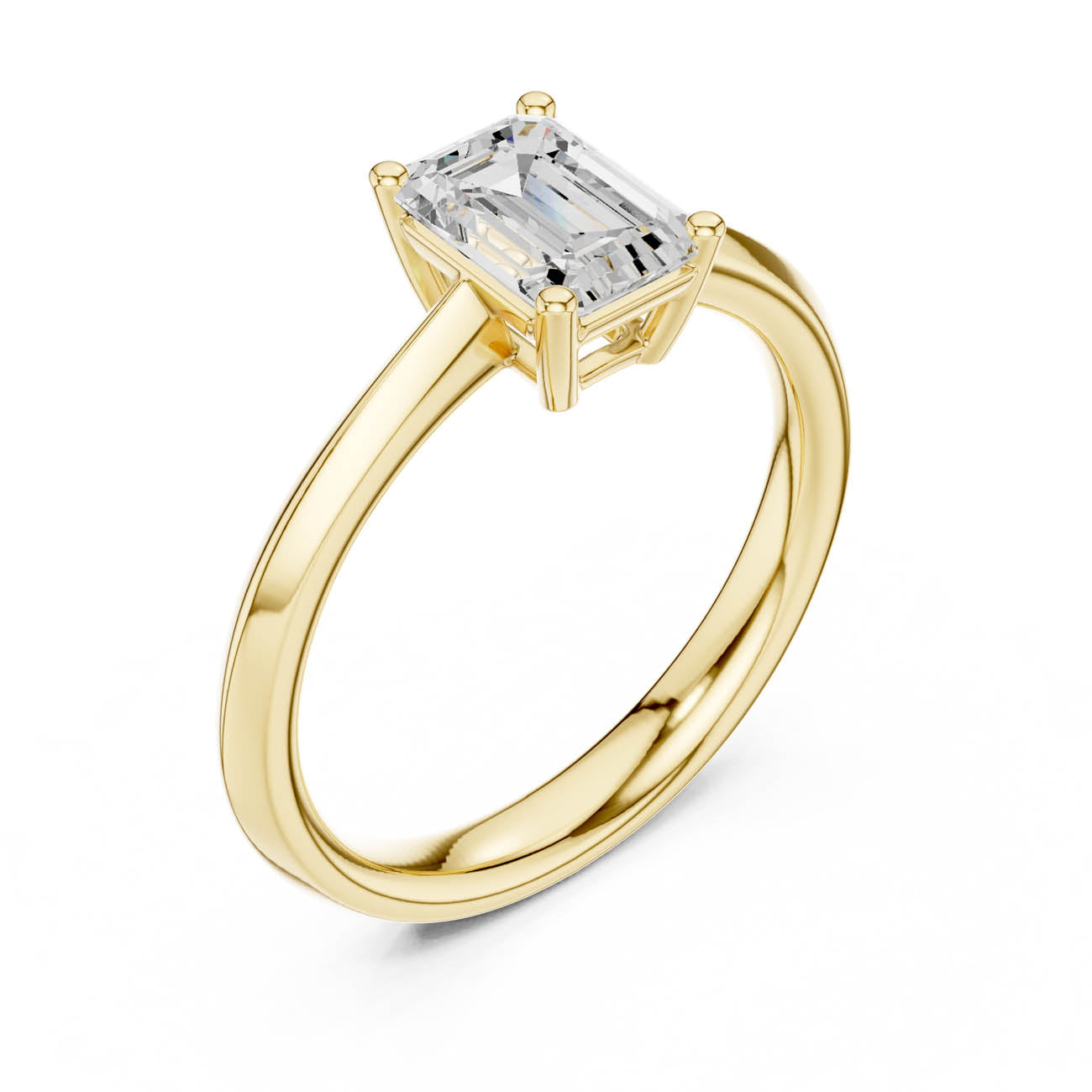 1.02 Ct. Emerald-Cut Diamond Solitaire Ring (DDLR-537)