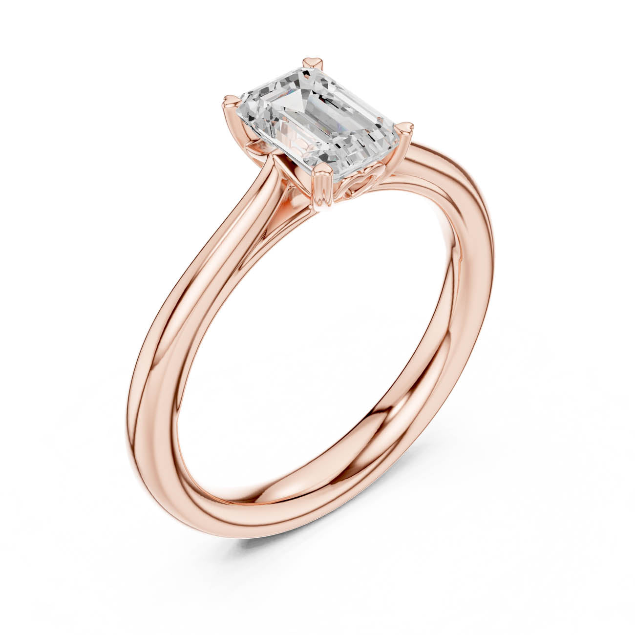 .97 Ct. Emerald Cut Diamond Solitaire Ring (DDLR-539) 6