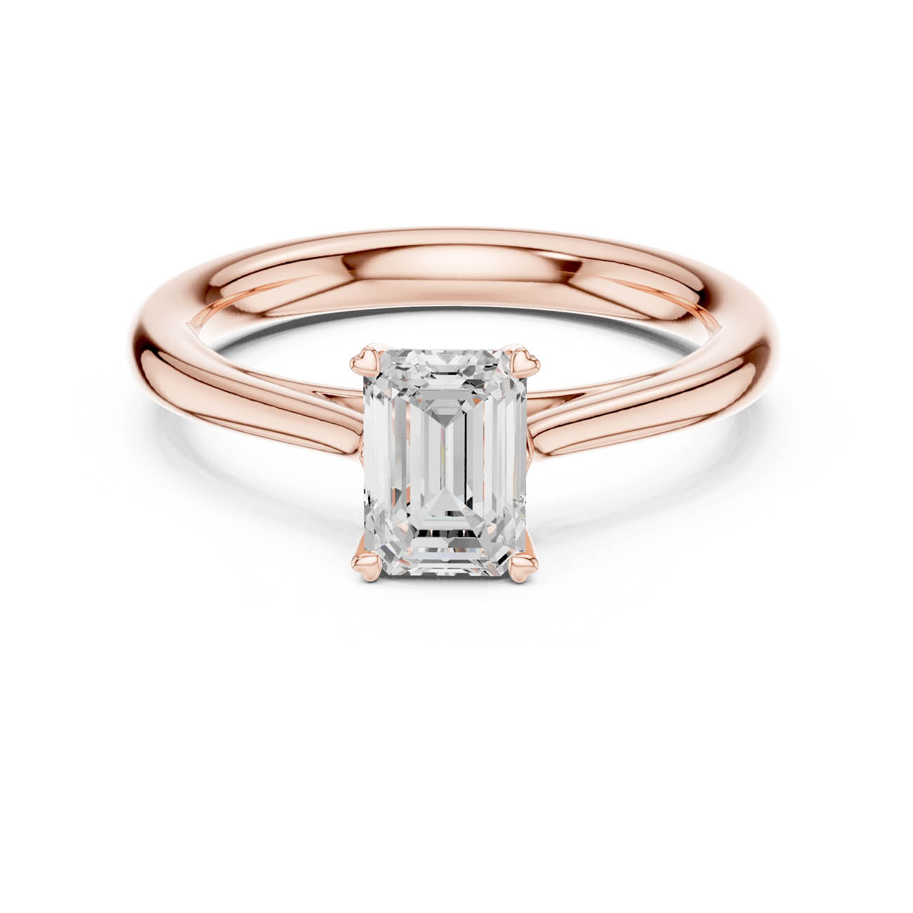 .97 Ct. Emerald Cut Diamond Solitaire Ring (DDLR-539) 5