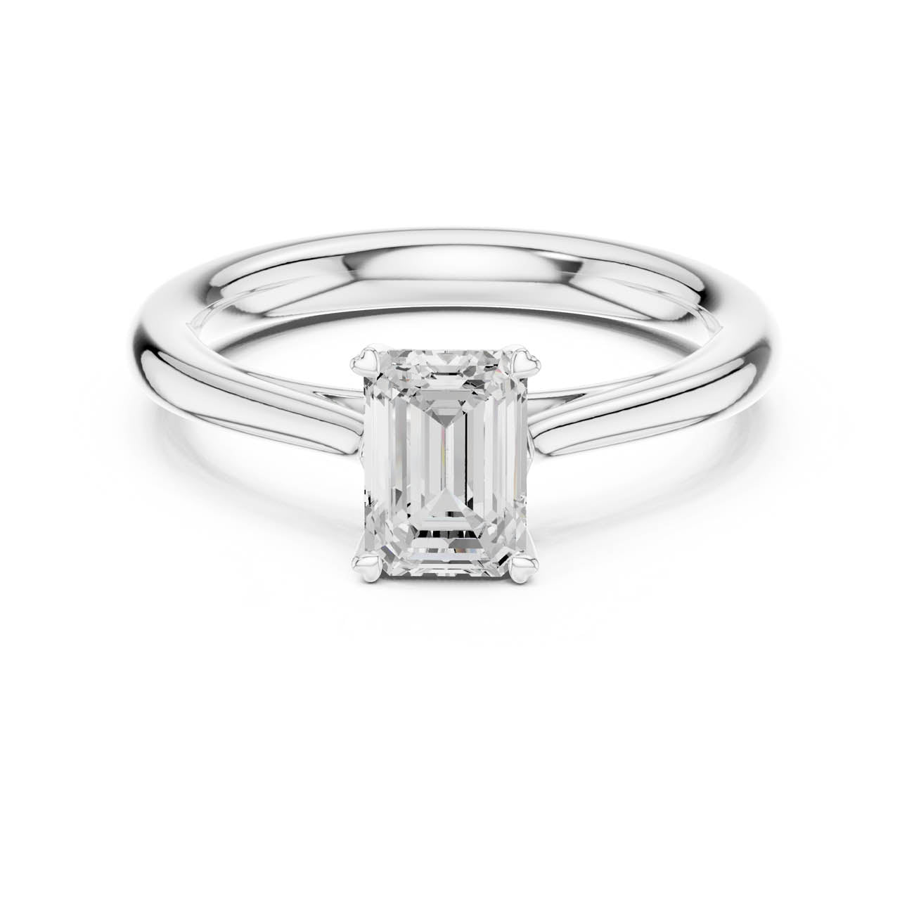 .97 Ct. Emerald Cut Diamond Solitaire Ring (DDLR-539) 7