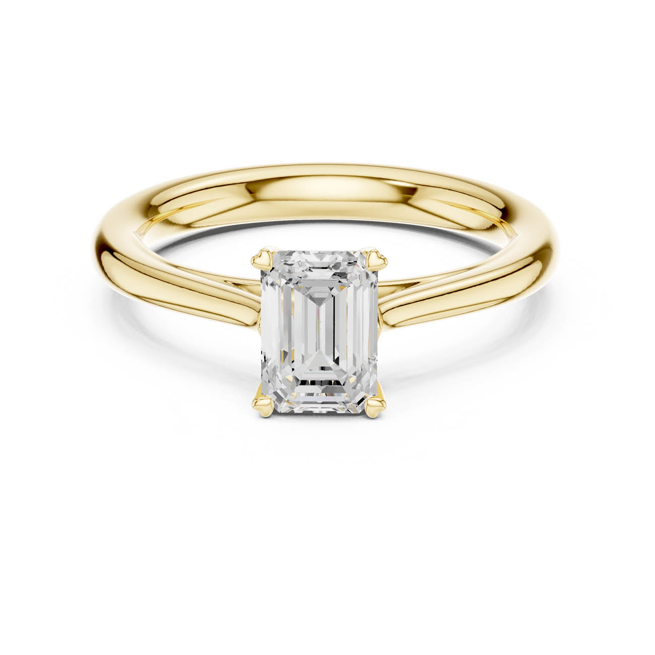 .97 Ct. Emerald Cut Diamond Solitaire Ring (DDLR-539)