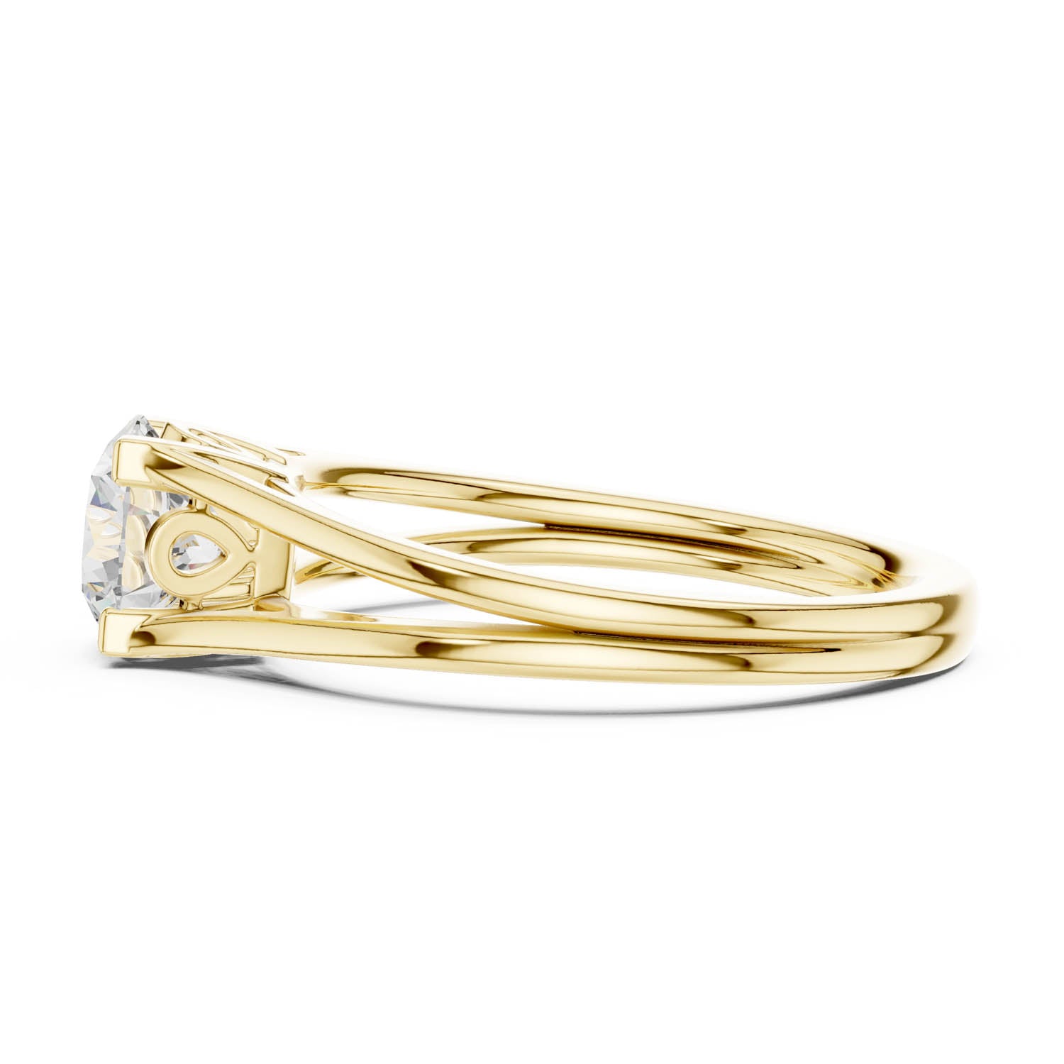 1.00 Ct. Round Diamond Solitaire Ring with Split Shank Setting (DDLR-543) 7