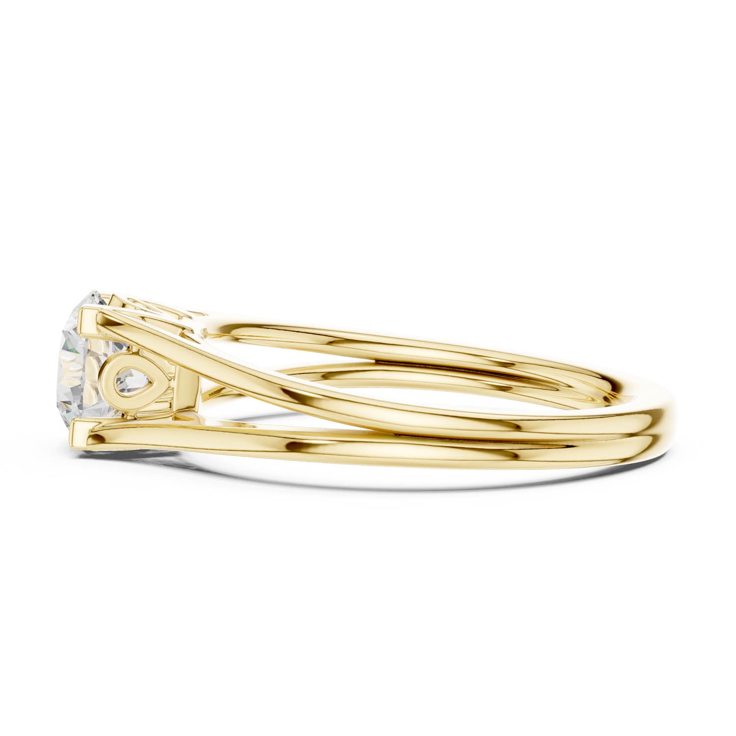 .85 Ct. Classic Round Diamond Solitaire Ring with Split Shank Design (DDLR-544) 7