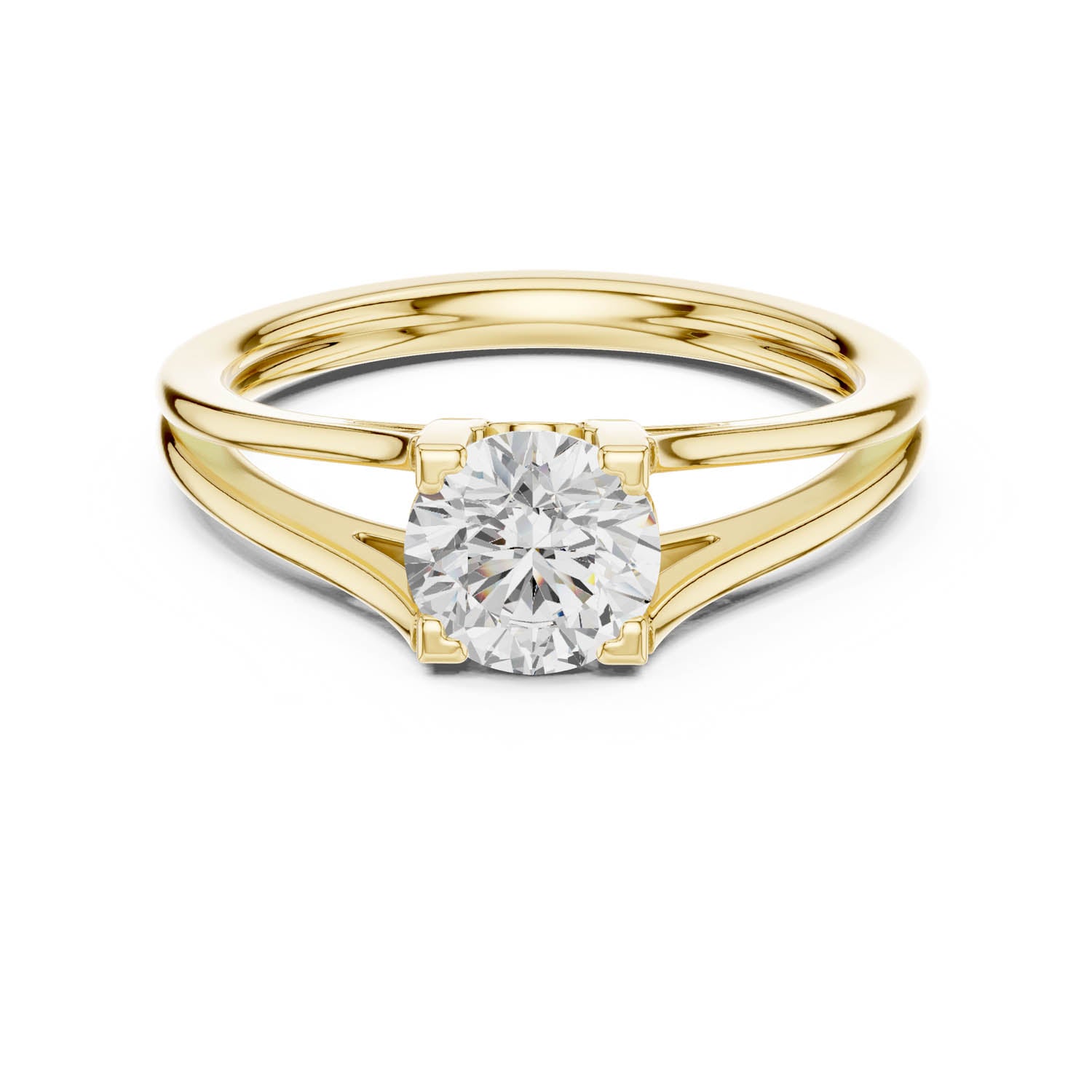 .85 Ct. Classic Round Diamond Solitaire Ring with Split Shank Design (DDLR-544) 8