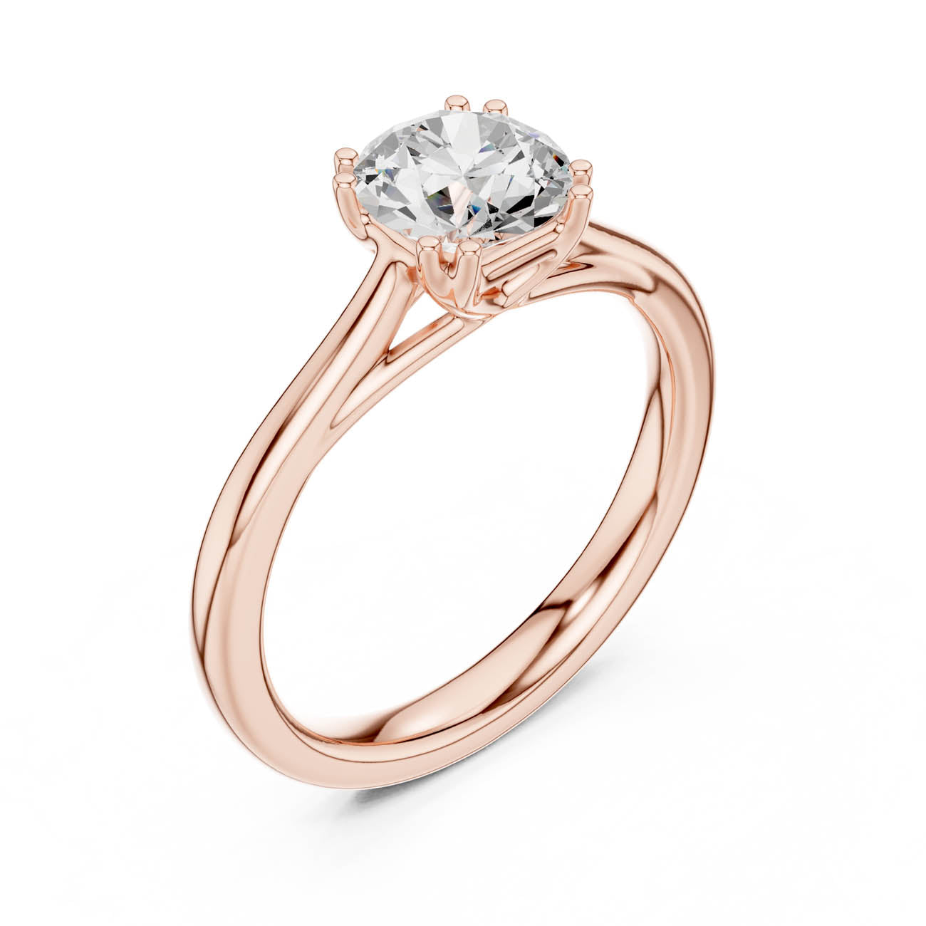 .50-1.00 Ct. Round Brilliant Diamond Solitaire with Four Split-Prong Setting (DDLR-549-550-551) 6