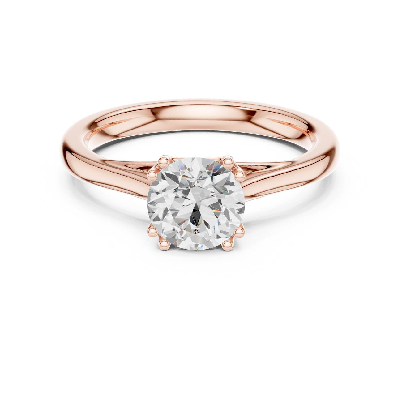 .50-1.00 Ct. Round Brilliant Diamond Solitaire with Four Split-Prong Setting (DDLR-549-550-551) 7