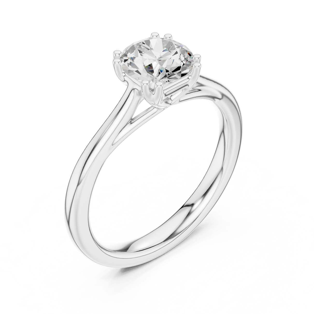 .50-1.00 Ct. Round Brilliant Diamond Solitaire with Four Split-Prong Setting (DDLR-549-550-551) 11