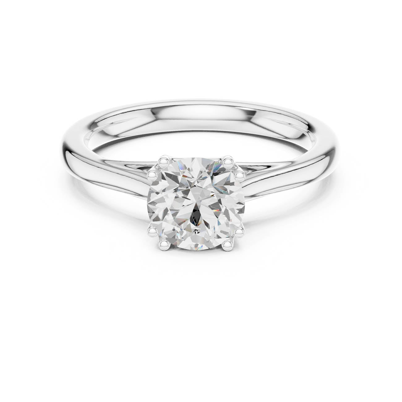 .50-1.00 Ct. Round Brilliant Diamond Solitaire with Four Split-Prong Setting (DDLR-549-550-551)