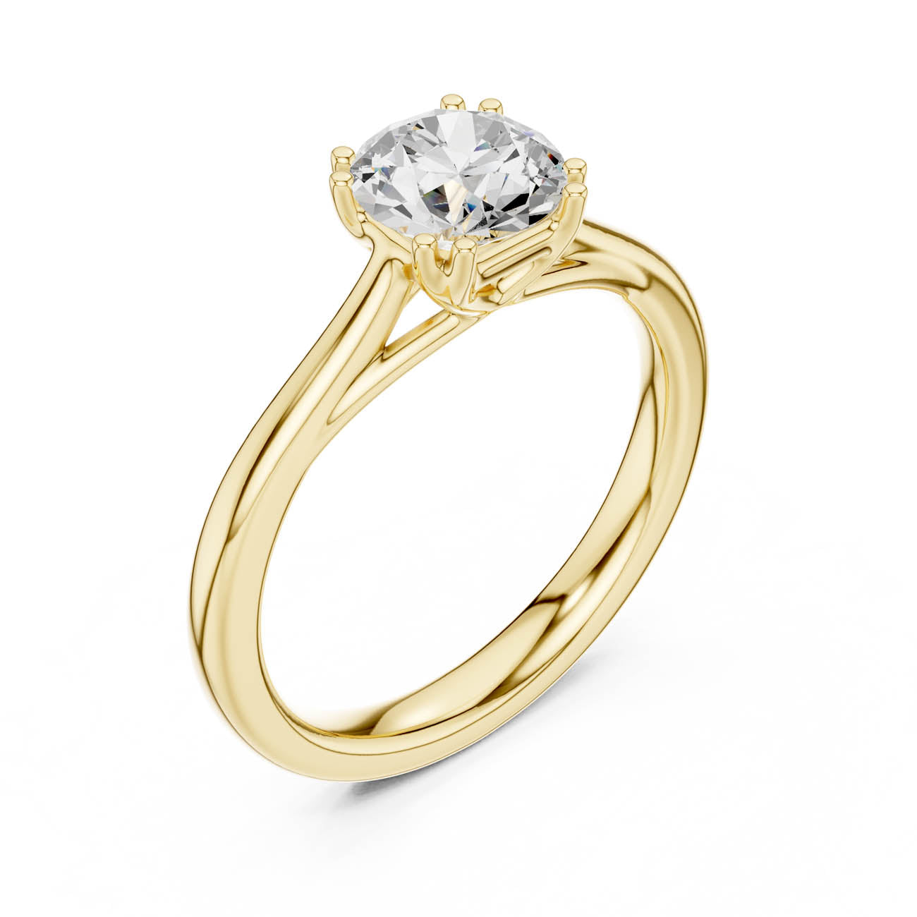 .50-1.00 Ct. Round Brilliant Diamond Solitaire with Four Split-Prong Setting (DDLR-549-550-551)